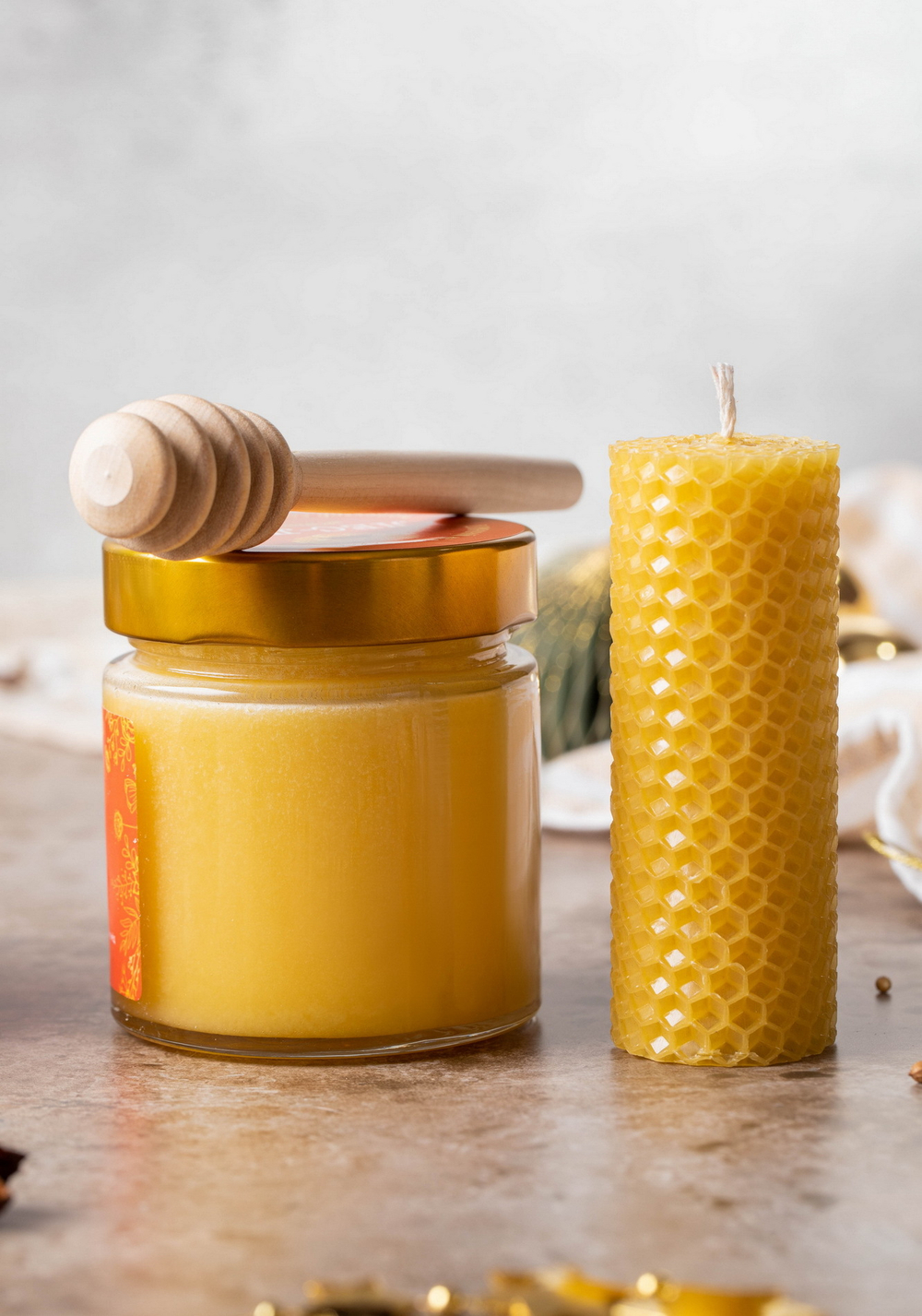 Набор №125 "Мёд 280гр+ложка+свечка"