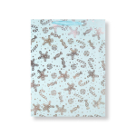 Пакет подарочный бумажный Alingar, (XXL) 38х50х10 см, вертикальный, "Новый год", ламинация, тиснение, ассорти