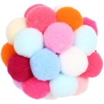 Игрушка - шарик для кошек «ИГРУЛИК», разноцветный, микс 2 цвета, d-6см (пакет с подвесом)