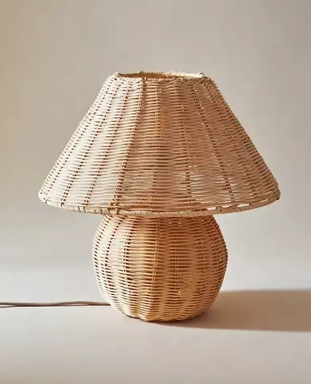 ZARA HOME Детская настольная лампа из ротанга, светло-бежевый
