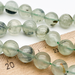 Пренит бусины, диаметр около 9,5-9,8 мм, цена за 10 шт (1/4 нити)