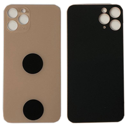 Задняя крышка для Apple iPhone 11 Pro Золото (стекло, широкий вырез под камеру)