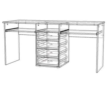 Стол АОСТА /1800*750*600/ анкор светлый / вулканический серый