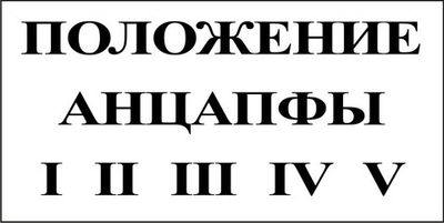 Знак "Положение анцапфы"