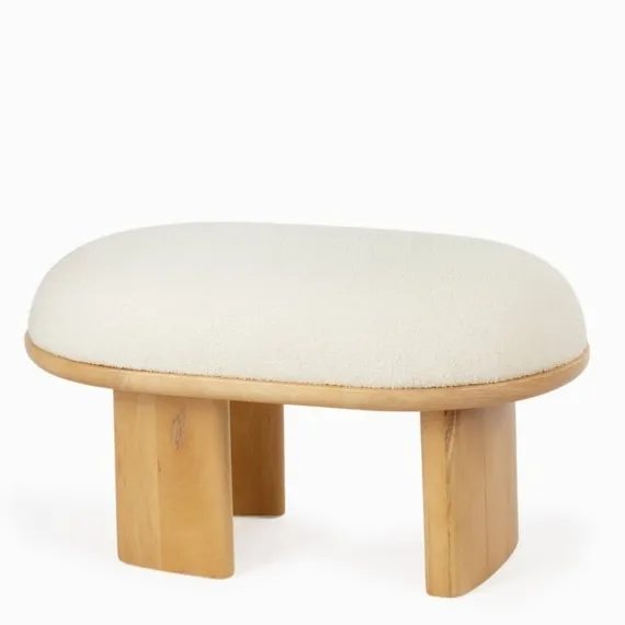 Пуф Shadow 83х50 см, молочное букле