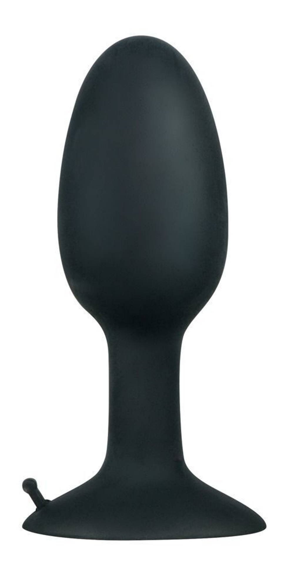 Полая анальная пробка с шариком Medium - 11 см. (Цвет: черный)