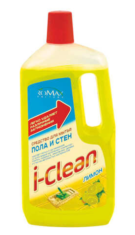 Средство для мытья пола и стен "i-Clean" Лимон 1л. Romax