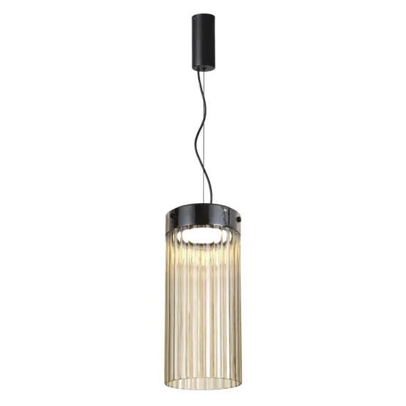 5047/10L L-VISION ODL24 000 черный/светл.янтарный/металл/стекло Подвес LED 10W 4000К 1237Лм PILLARI
