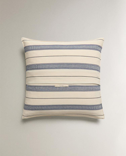 ZARA HOME НАВОЛОЧКА В ПОЛОСКУ, СИНИЙ