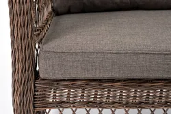 "Гранд Латте" диван трехместный из искусственного ротанга, цвет коричневый