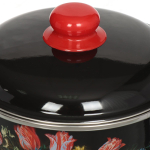 Набор эмалированной посуды 6 пр, кастрюли 2,4,5.5 л, СтальЭмаль, Букет тюльпанов, 1с408