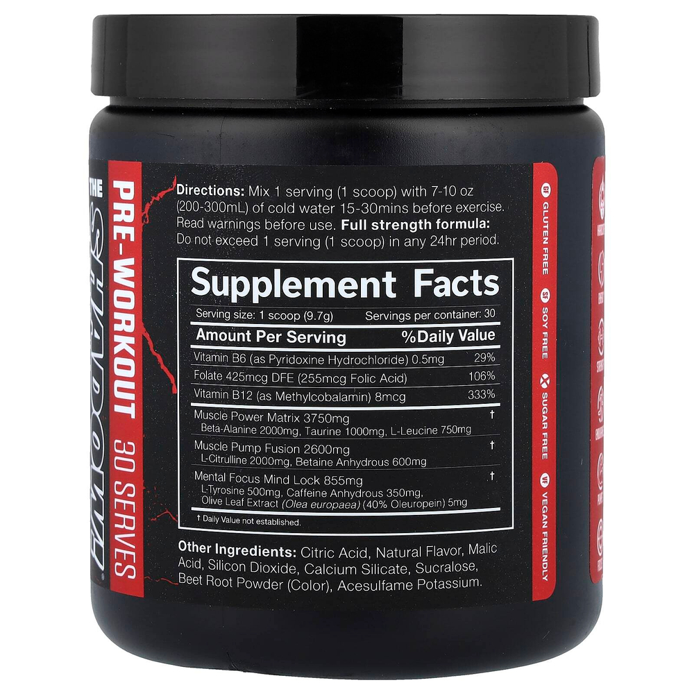 JNX Sports, The Shadow! ®, перед тренировкой, арбуз, 291 г (10,3 унции)