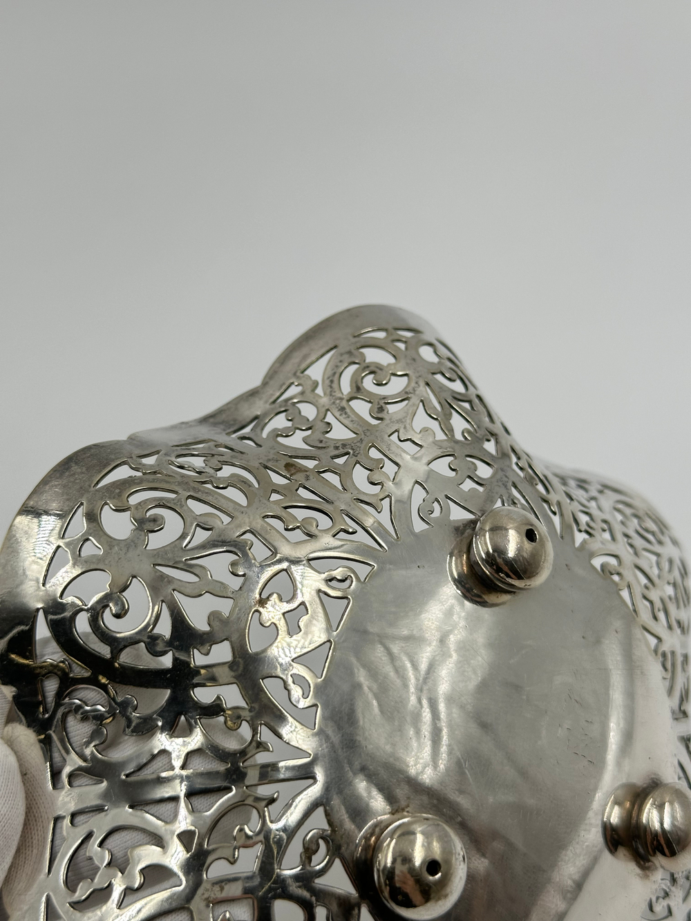 Конфетница посеребренная