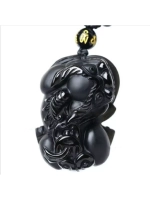 Подвеска Пикси, Амулет Счастья и Богатства, обсидиан