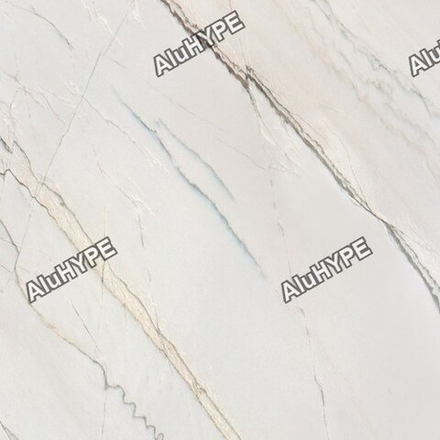 Алюминиевая композитная фасадная панель PlastCover 4/0,4 FR 1500×4000, цвет 1295 Мрамор Бьянко AluHype