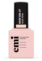 E.MiLac Base Gel Молочный розовый №07, 15 мл.