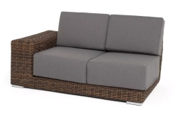 "Капри" модуль диванный правый с подушками, цвет коричневый