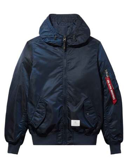 Куртка Бомбер L-2B Hooded GENII 2022 (т.синяя - r.blue)