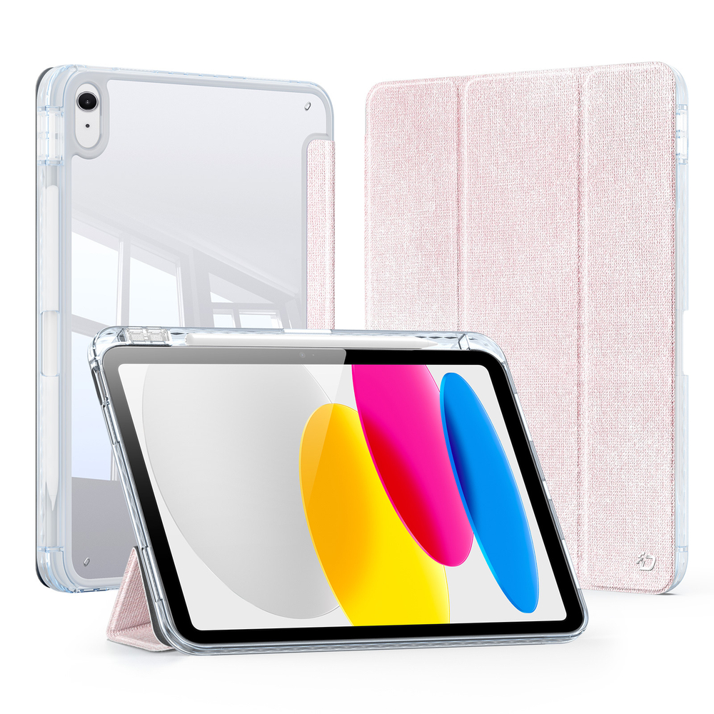 Чехол книжка розового цвета от Dux Ducis для iPad 10 (2022-) и iPad 11 (2025-), серия Unid Series Case