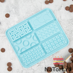 Форма силиконовая для шоколада «Плитка мини» 6 в 1