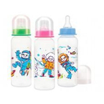Бутылочка полипропиленовая с силик. соской 250мл (КУРНОСИКИ)