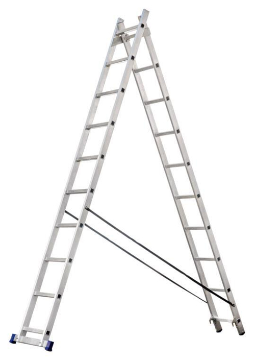 Лестница алюмин.  2секц*  8ступеней (2,24м-3,7м) / Smarty