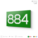 Номер на дверь 884, табличка на дверь для офиса, квартиры, кабинета, аудитории, склада, зеленая 120х70 мм, Айдентика Технолоджи
