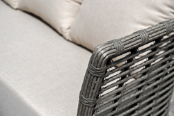 "Валенсия" лаунж-зона из искусственного ротанга, цвет серый