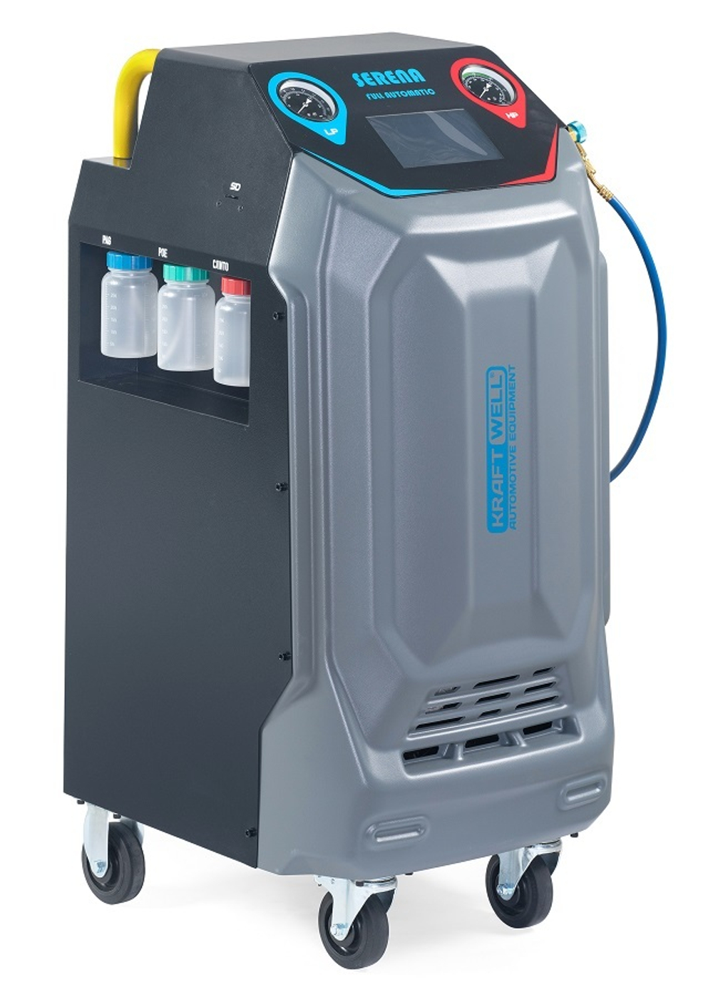 KraftWell SERENA KRW400Touch Станция автомат для заправки автомобильных кондиционеров, сенсорный дисплей