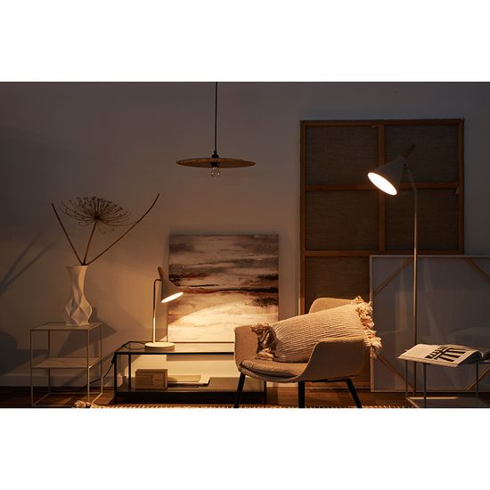 Лампа настольная thor, D21х58 см, бежевая