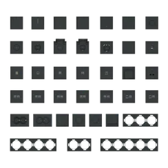 Donel S08 черный графит накладка для розетки Schuko с зарядным устройством USB A+C, со шторками 16A