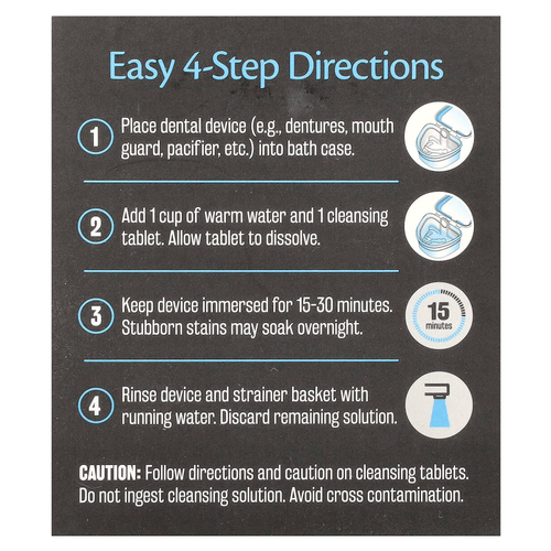 M3, Чехол для ванны для зубных протезов, без фильтра, 1 комплект