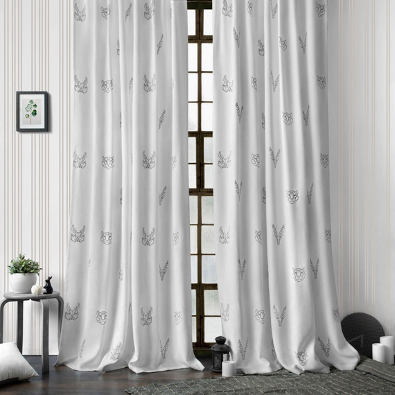 Шторы ЛУККА (арт. BL01-292-01) - (145х270)х2 см. - белые