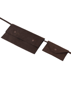 Пальто из шерсти Стелла Маккартни с поясом и кошельками карамельный