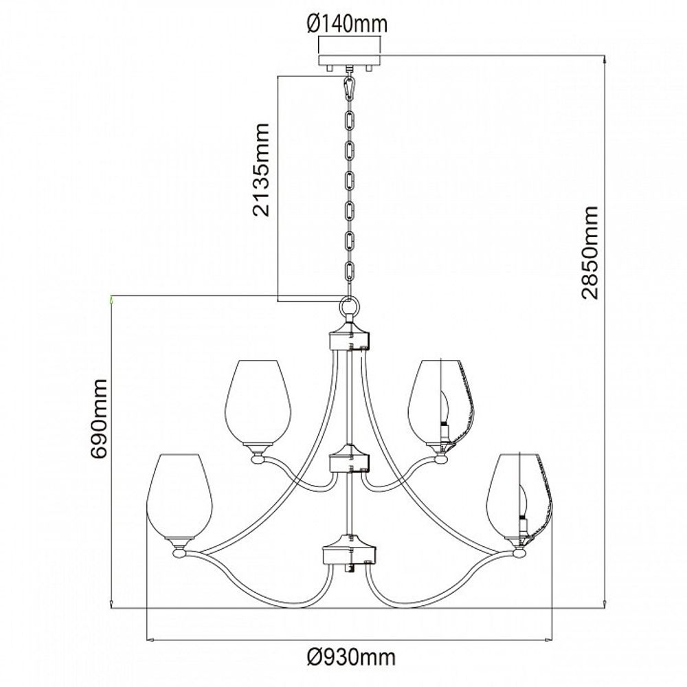 Подвесная люстра Chiaro Палермо 23 386016512