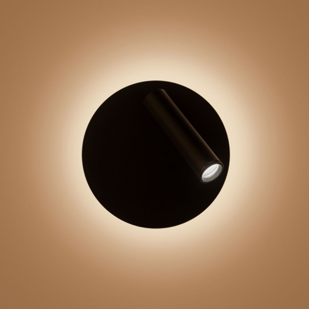 Светильник декоративный настенный светодиодный ЭРА EDGAR WL55 BK COB 5Вт / SMD 7Вт 4000К IP20 черный | Настенная подсветка