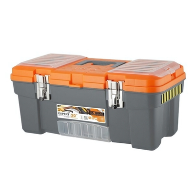 Ящик для инструментов Blocker Expert 20" с металлическими замками серо-свинцовый/оранжевый