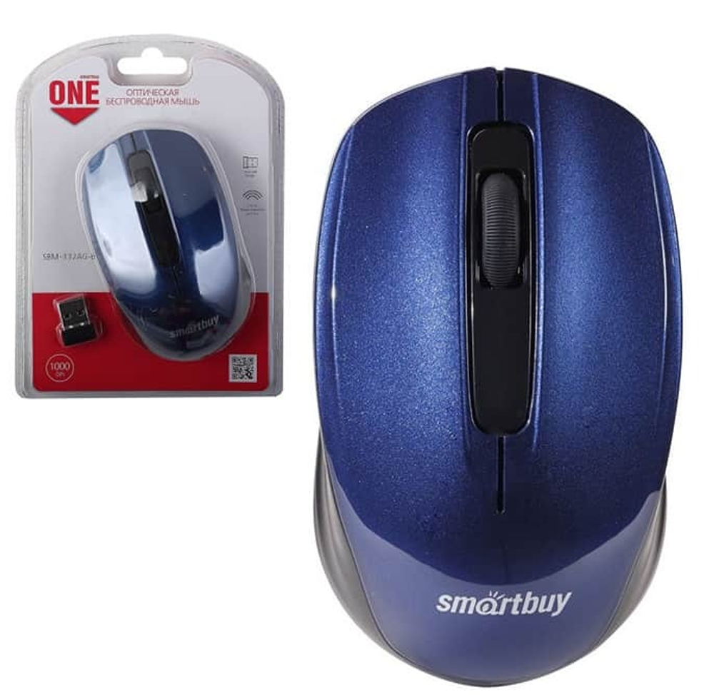 Мышь беспроводная SmartBuy ONE 332 синяя (SBM-332AG-B)