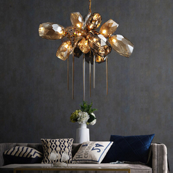 Люстра 8898P/AL gold/smoky