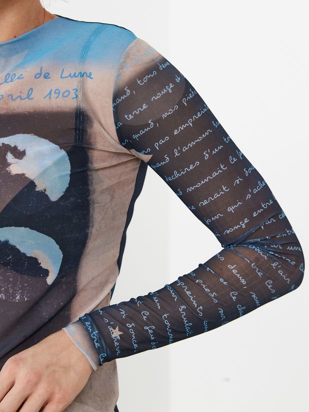 Лонгслив  сетка ПОЛНОЛУНИЕ, голубой