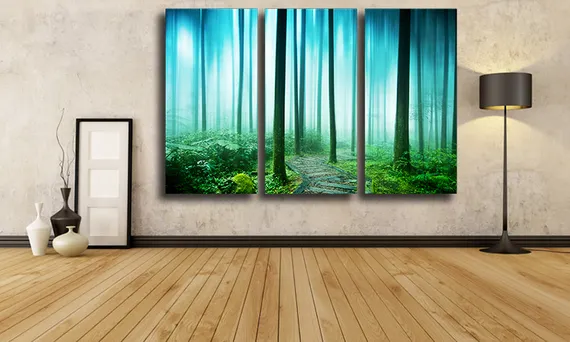 Модульная картина "Таинственный лес"