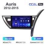Teyes CC2L Plus 10,2"для Toyota Auris 2012-2015 (прав)
