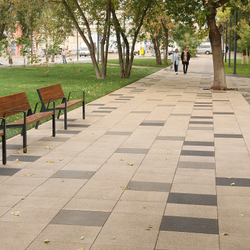 Тротуарная плитка КВАДРАТ 400х400 мм - Гранит Серый