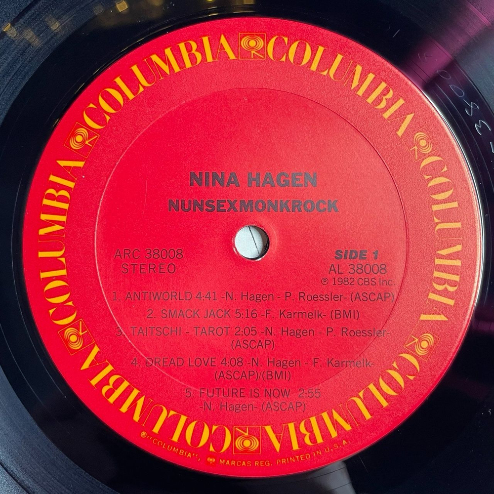 Винтажная виниловая пластинка LP Nina Hagen NunSexMonkRock (USA 1982)