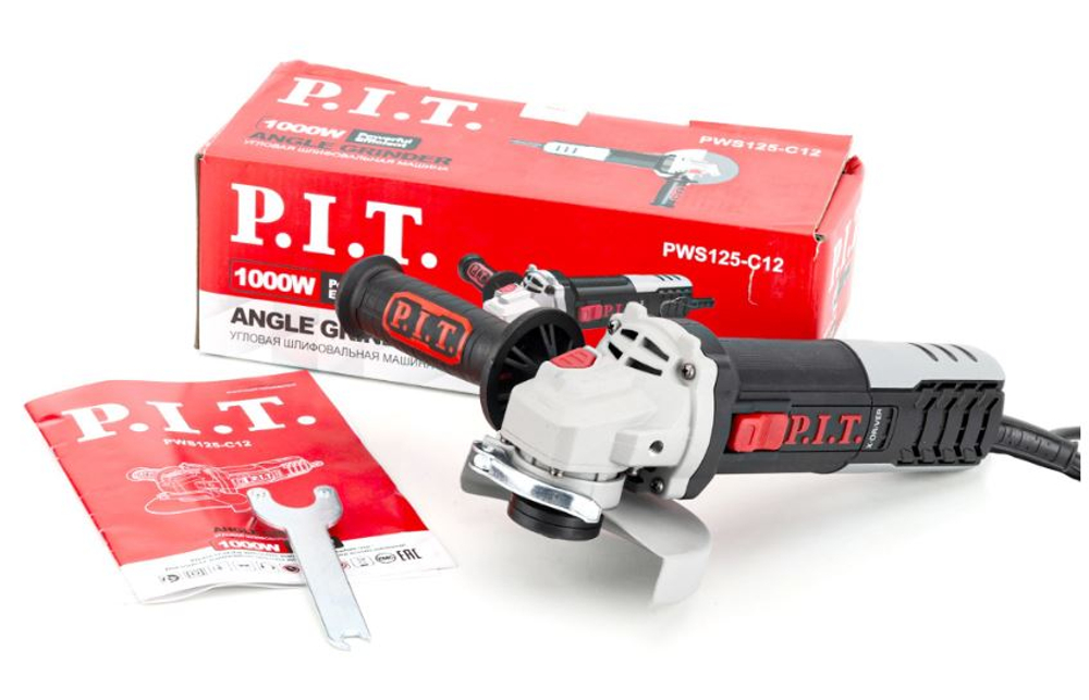 Шлифмашина угловая PWS125-C12 (1000вт, 125мм, 3500-11000, М14, рег оборотов,компаунд)