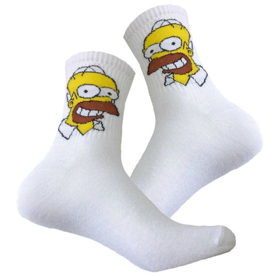 Носки "Симпсоны" Гомер белые р-р 36-42