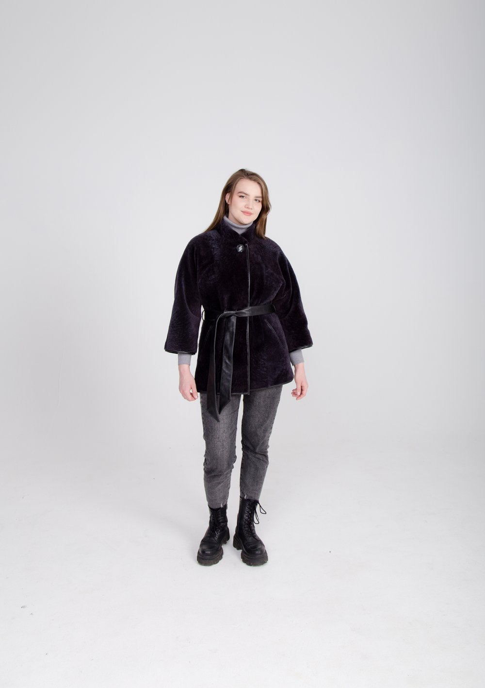 Мутоновая шуба из овчины