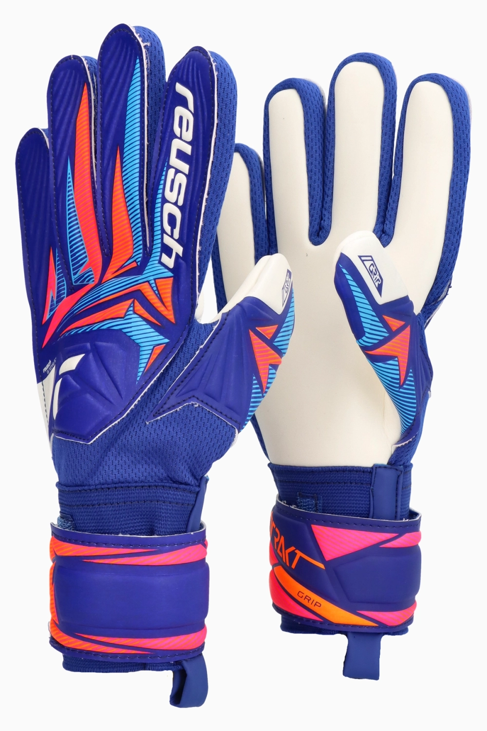 Вратарские перчатки Reusch Attrakt Grip Junior - синий