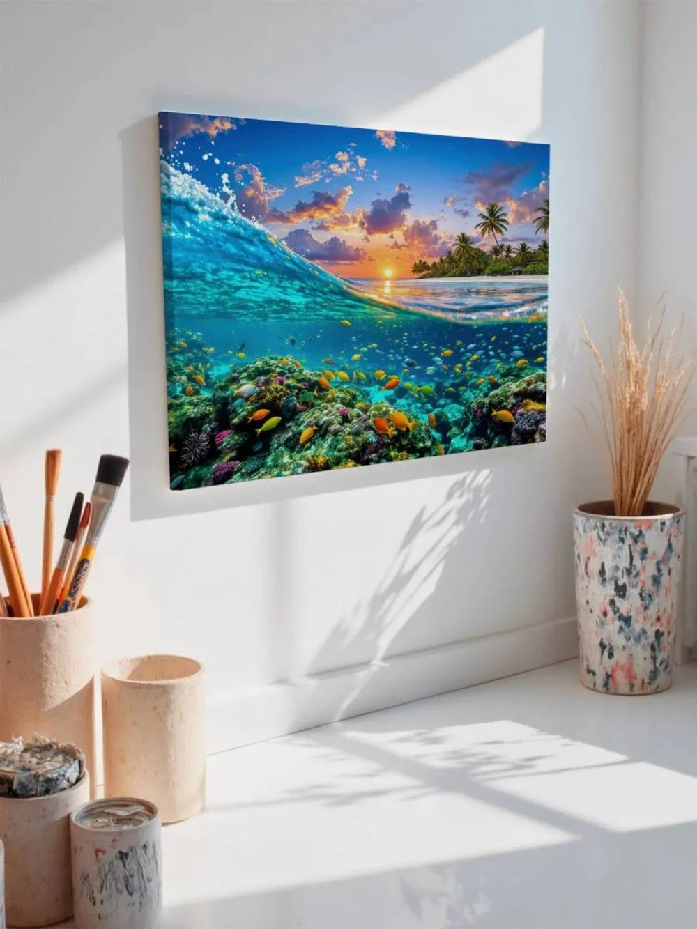 Картина на стену 40 X 50 Рыбки в море