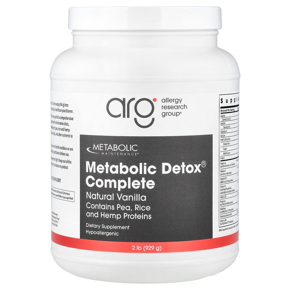 Metabolic Maintenance, Metabolic Detox® Complete, натуральный ванильный вкус, 929 г (2 фунта)